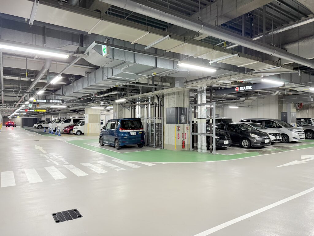 ウェスティンホテル仙台の地下駐車場