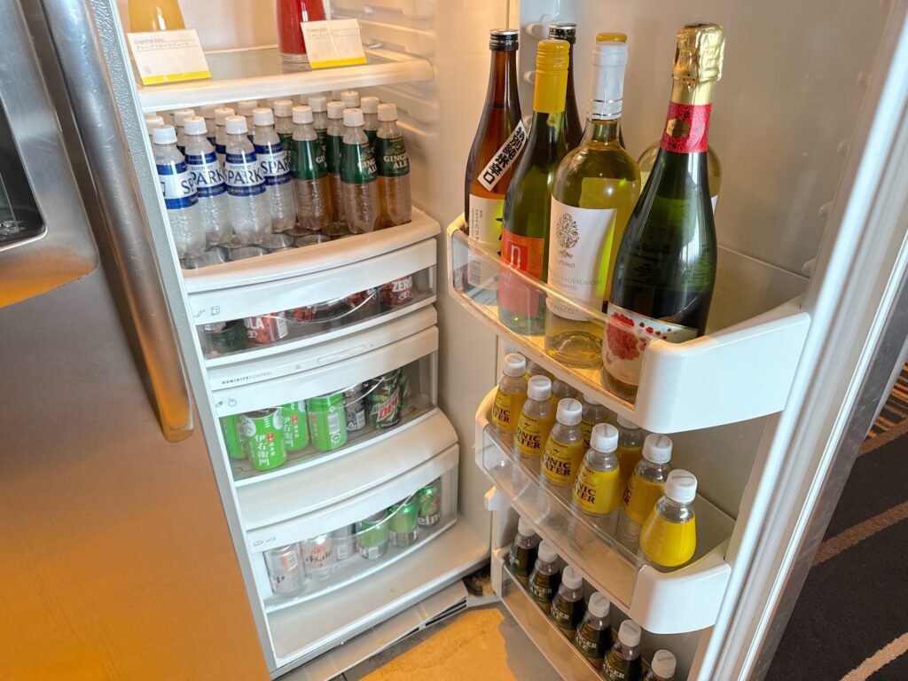 ウェスティンホテル仙台のクラブラウンジのドリンク内容