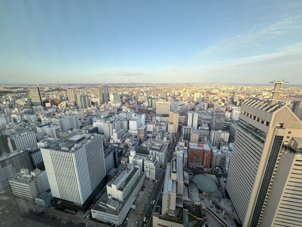 ウェスティンホテル仙台の客室からの景色