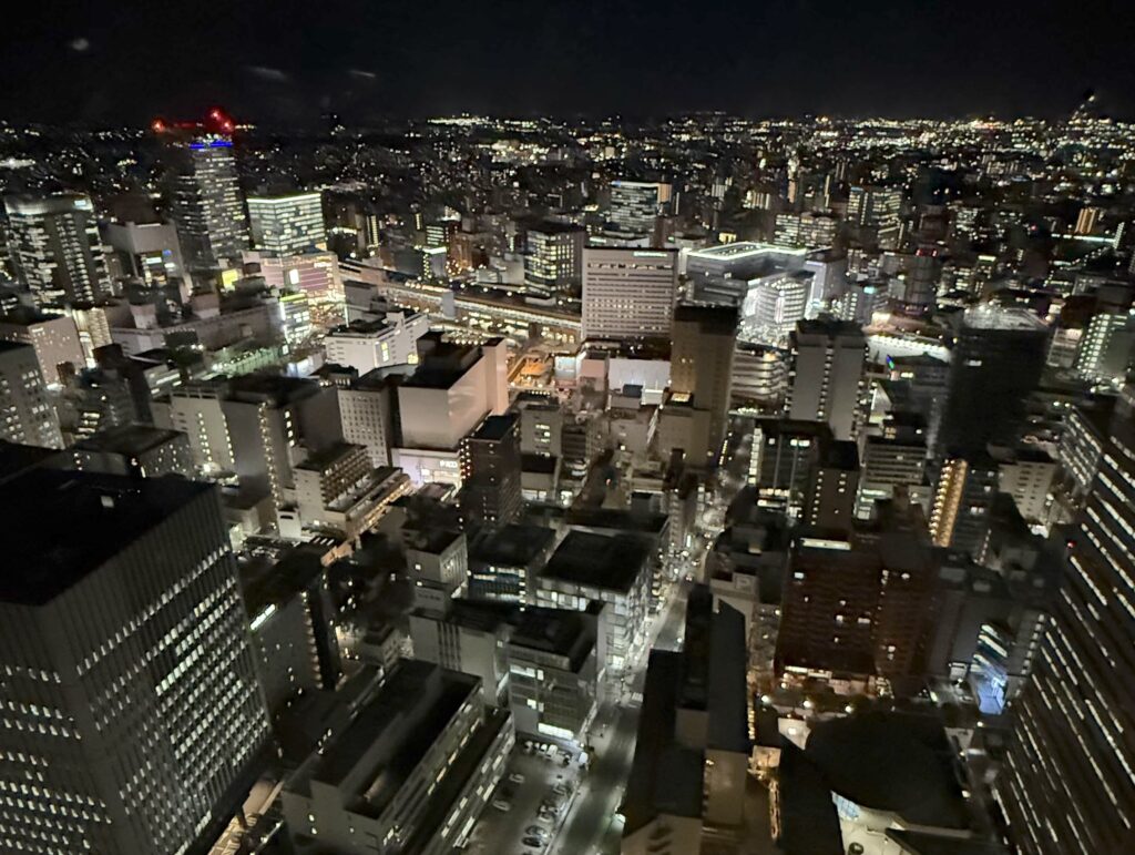 ウェスティンホテル仙台の客室からの景色