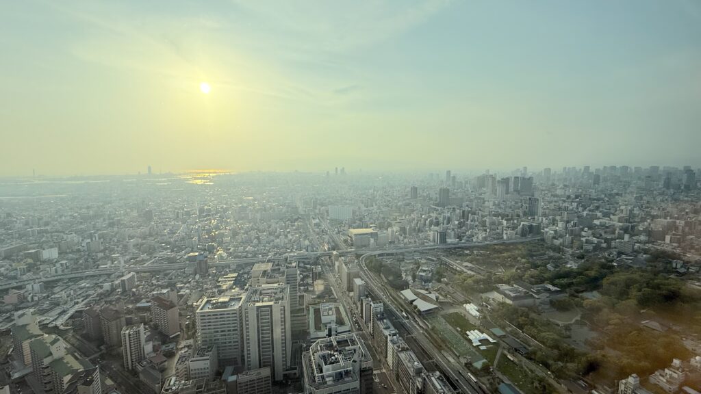 大阪マリオット都ホテルの客室からの景色