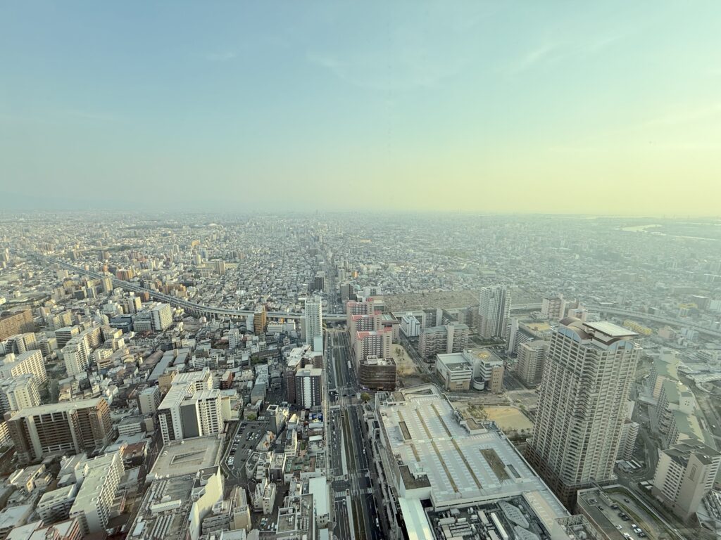 大阪マリオット都ホテルの客室からの景色