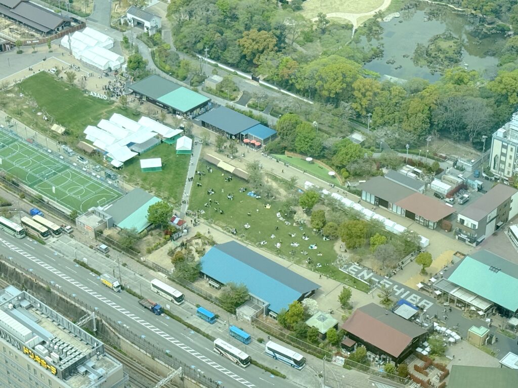 大阪マリオット都ホテルの客室からの景色