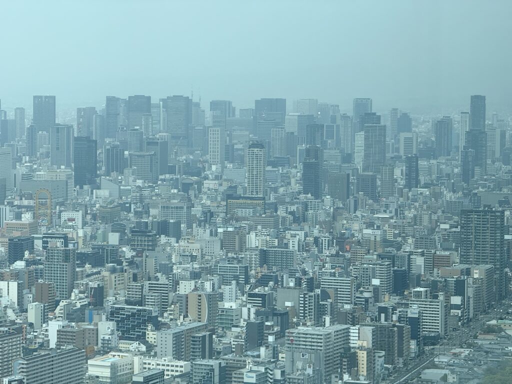 大阪マリオット都ホテルの客室からの景色