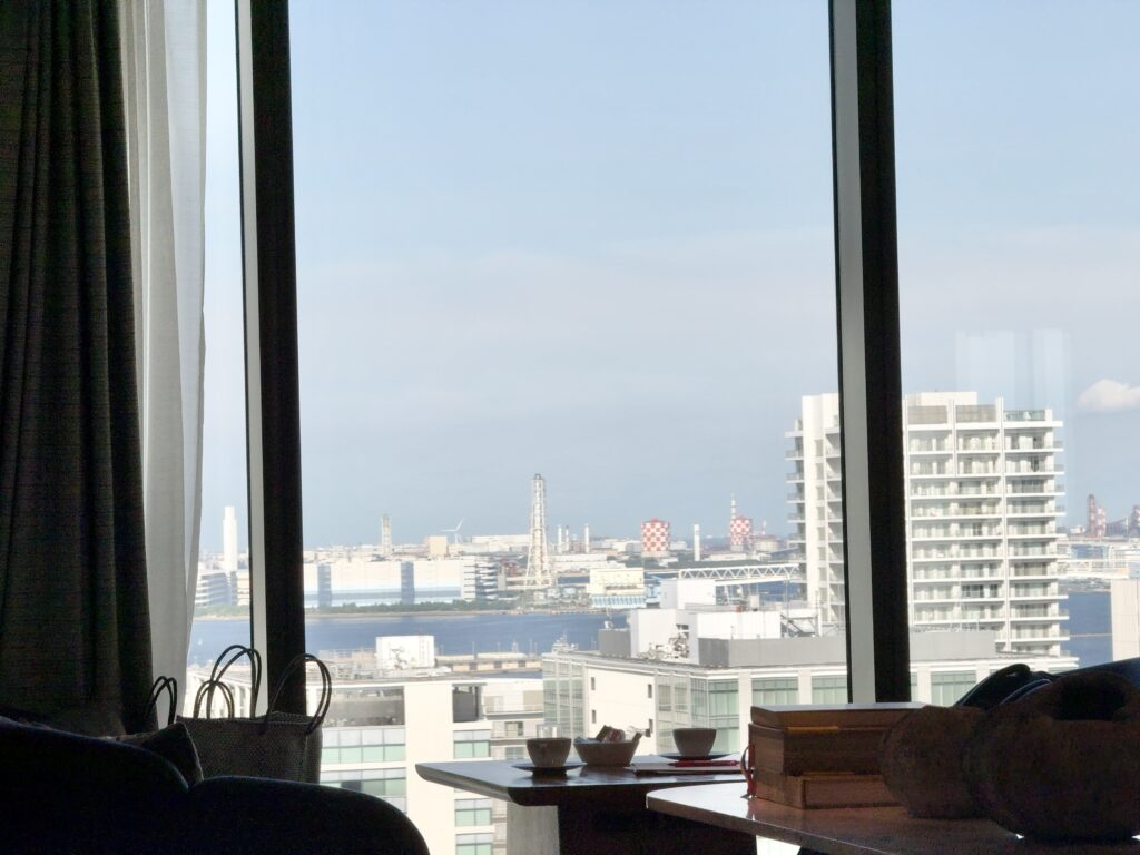 ウェスティンホテル横浜のクラブラウンジ「ウェスティンクラブ」からの景色