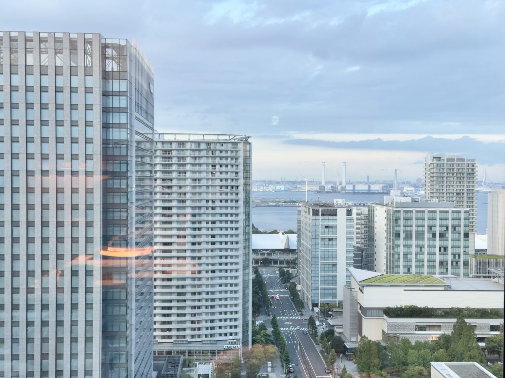 ウェスティンホテル横浜のクラブラウンジ「ウェスティンクラブ」からの景色
