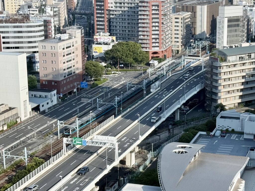 ウェスティンホテル横浜の「クラブコーナーキング」の客室の景色