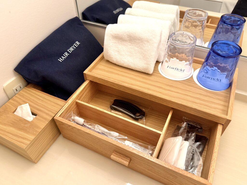 フェアフィールド・バイ・マリオット札幌の客室の洗面アメニティ