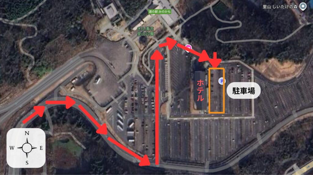 フェアフィールド・バイ・マリオット岐阜清流里山公園の駐車場マップ