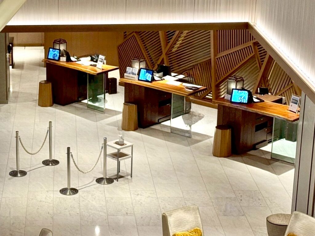 ウェスティン都ホテル京都のレセプション