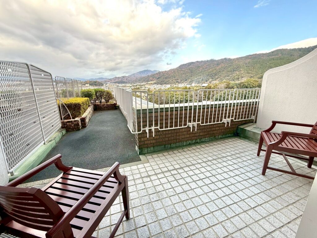 ウェスティン都ホテル京都の客室のテラス