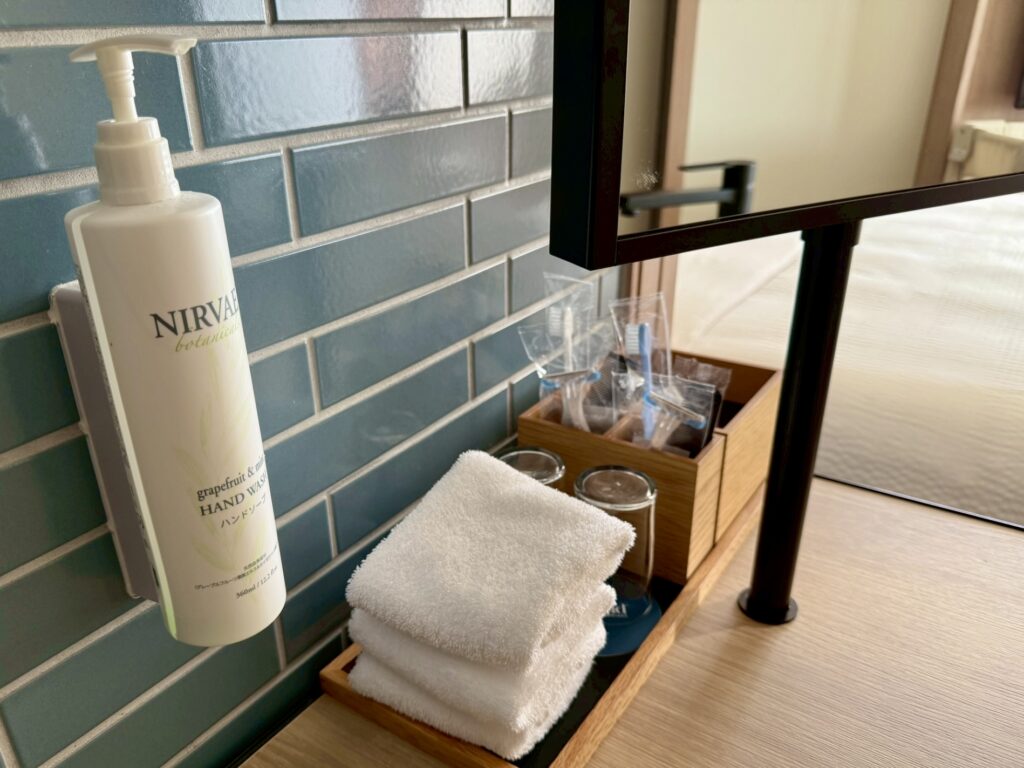 フェアフィールド・バイ・マリオット岐阜清流里山公園の客室の洗面アメニティ