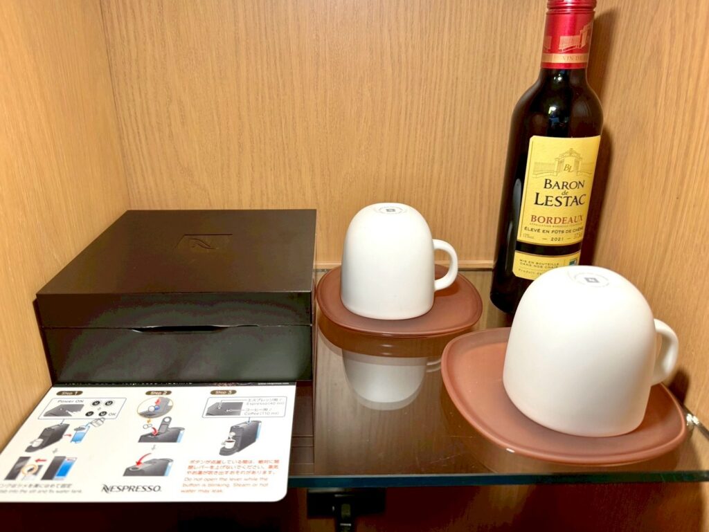 ウェスティン都ホテル京都の客室のミニバー