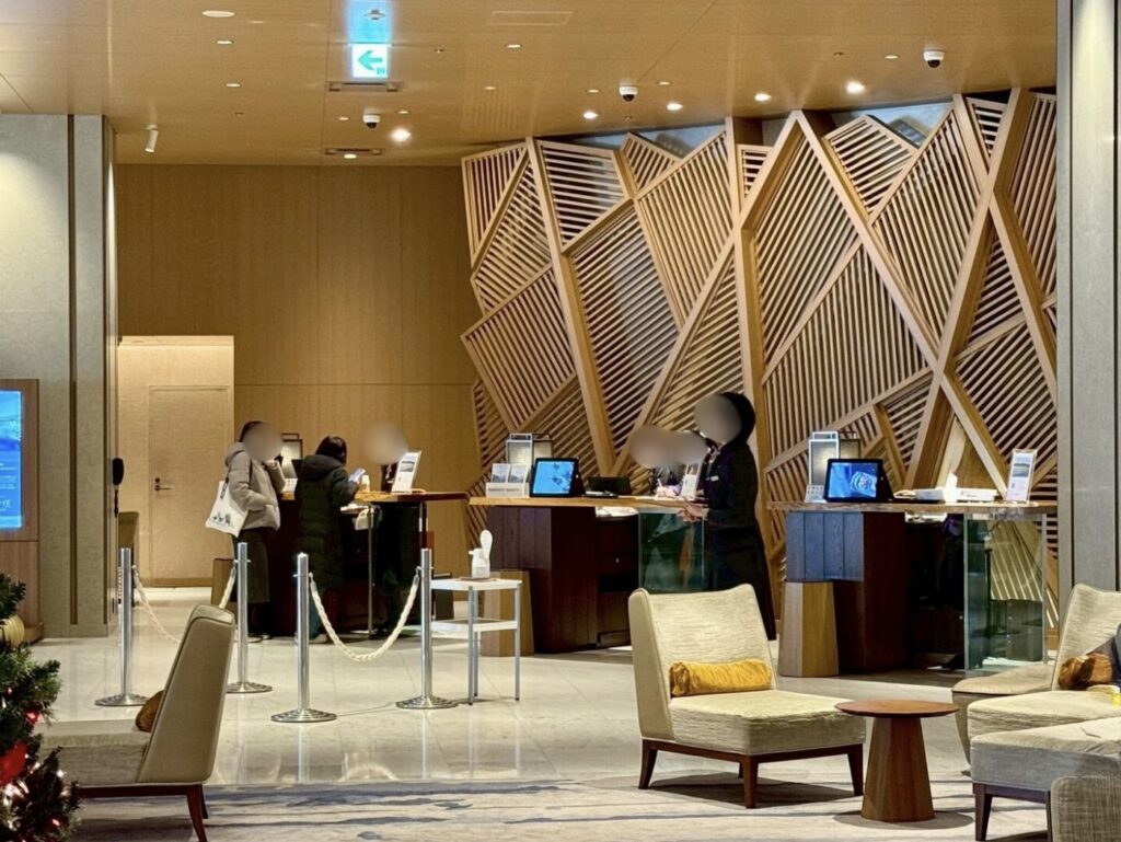 ウェスティン都ホテル京都のチェックインレセプション