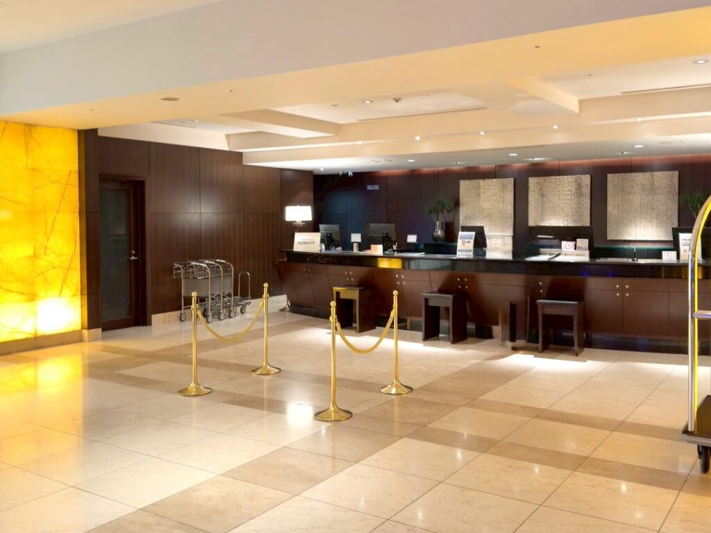 シェラトン都ホテル大阪のレセプション