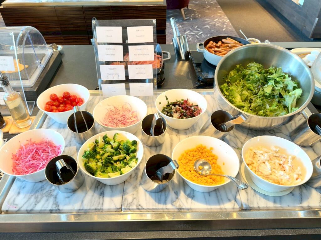 シェラトン都ホテル大阪のクラブラウンジの朝食内容