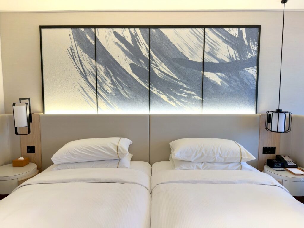 シェラトン都ホテル大阪の客室ベッド