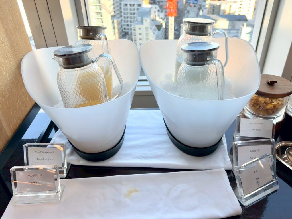 シェラトン都ホテル大阪のクラブラウンジの朝食内容