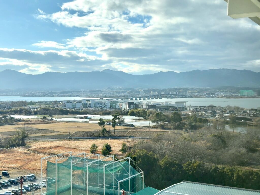 琵琶湖マリオットホテルの客室からの眺望景色