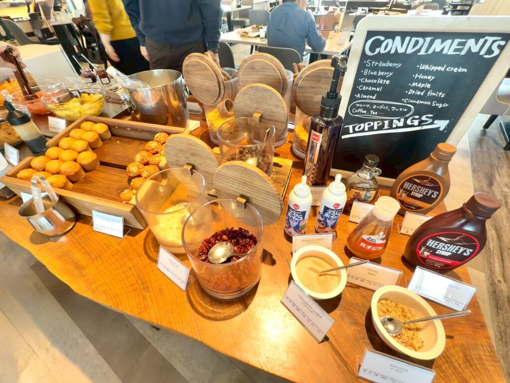 琵琶湖マリオットホテルの朝食レストラン「Grill&Dining G」の朝食ビュッフェ