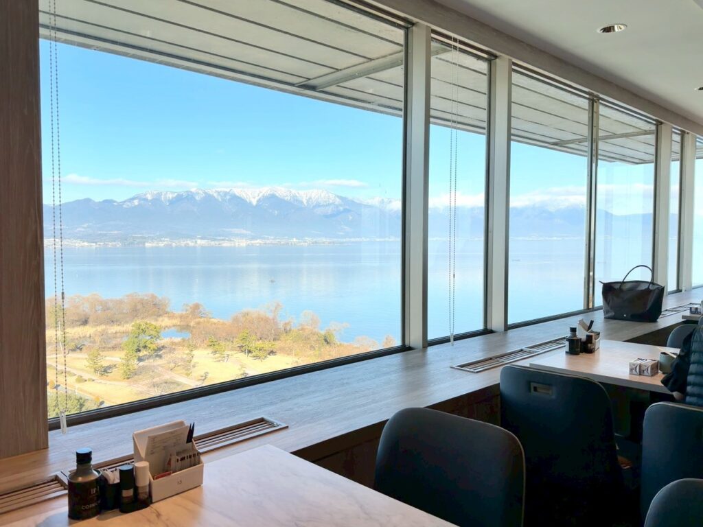 琵琶湖マリオットホテルのレストラン「Grill & Dining G」の景色