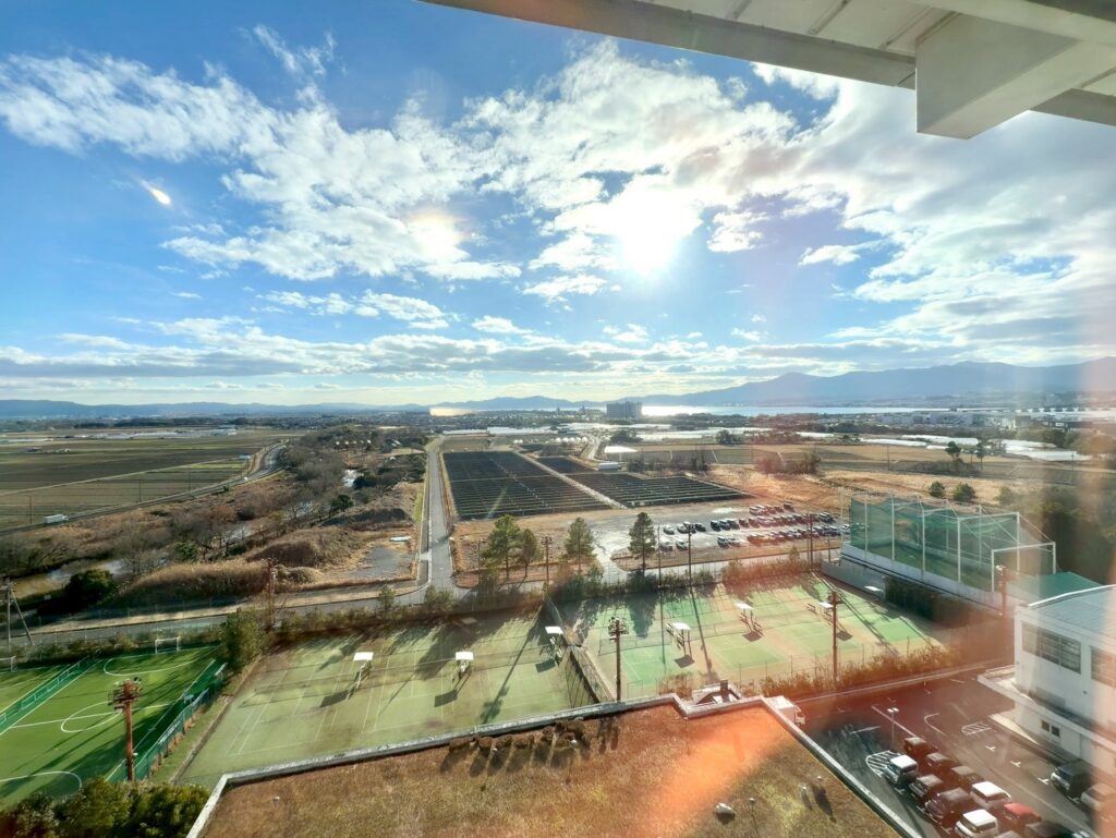 琵琶湖マリオットホテルの客室からの眺望景色