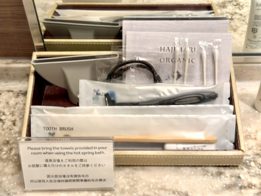 琵琶湖マリオットホテルの客室洗面アメニティ