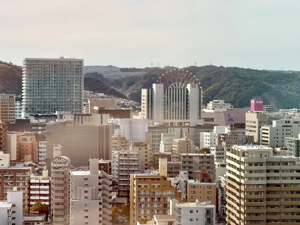 シェラトン鹿児島のクラブラウンジからの景色